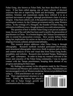 Falun Gong in the United States: An Ethnographic Study