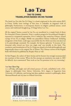 Lao Tzu: Tao Te Ching Translation Based on His Taoism