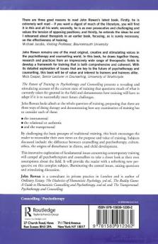 Future of Training in Psychotherapy and Counselling