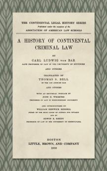 A History of Continental Criminal Law (1916)