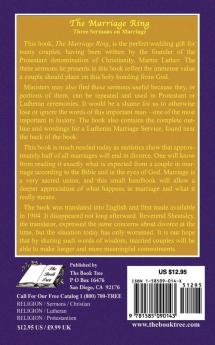 The Marriage Ring: Three Sermons on Marriage