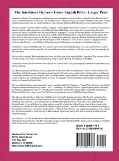 Interlinear Hebrew Greek English Bible-PR-FL/OE/KJV Large Print Volume 3