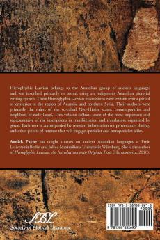 Iron Age Hieroglyphic Luwian Inscriptions