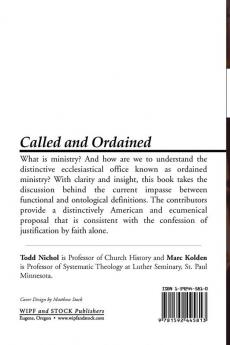 Called and Ordained: Lutheran Perspectives on the Office of the Ministry