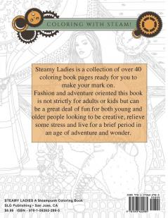 Steamy Ladies: A Steampunk Coloring Book