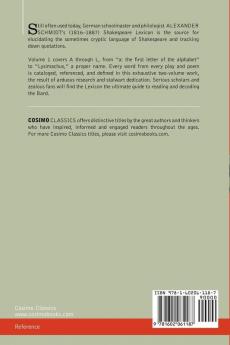 Shakespeare Lexicon Vol. 1