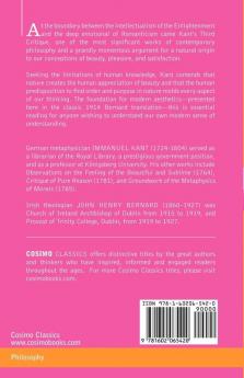 Critique of Judgment (Cosimo Classics)