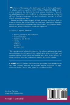 Summa Theologica Volume 5 (Part III Second Section & Supplement) (Cosimo Classics)