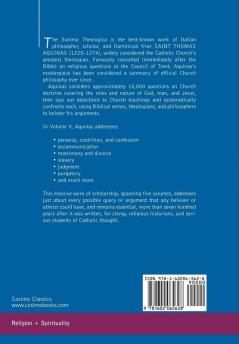 Summa Theologica Volume 5 (Part III Second Section & Supplement) (Cosimo Classics)