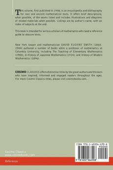 Rara Arithmetica: A Catalogue of the Arithmetics Written Before the Year 1601