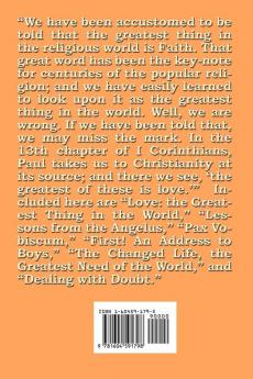 The Greatest Thing in the World and Other Addresses