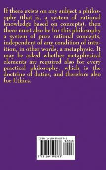 The Metaphysical Elements of Ethics