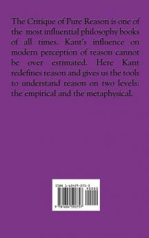 The Critique of Pure Reason