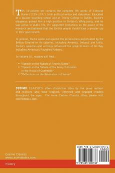 The Writings & Speeches of Edmund Burke: On the Nabob of Arcot's Debt; Speech on the Army Estimates; Reflections on the Revolution of France: Volume ... Reflections on the Revolution of Fra