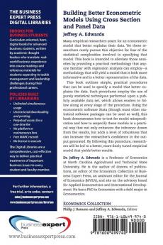 Building Better Econometric Models Using Cross Section and Panel Data