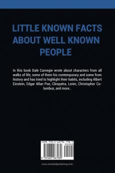 Little Known Facts About Well Known People