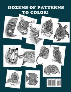 Adult Coloring Book: Stress Relieving Designs: Animals & Flowers