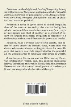 A Discourse Upon the Origin and the Foundation of the Inequality Among Mankind