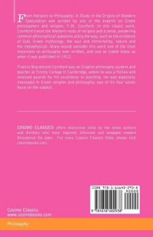 From Religion to Philosophy: A Study in the Origins of Western Speculation