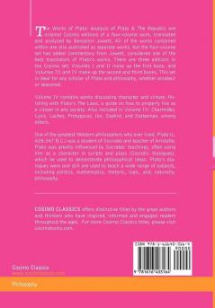 The Works of Plato Vol. IV (in 4 Volumes): Charmides Lysis Other Dialogues & the Laws