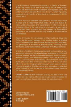 Ibn Khallikan's Biographical Dictionary Volume I