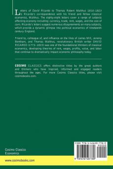 Letters of David Ricardo to Thomas Robert Malthus 1810 -1823