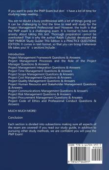 PMP PMBOK Study Guide! PMP Exam Prep! Practice Questions Edition! Crash Course & Master Test Prep To Help You Pass The Exam