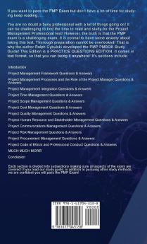 PMP PMBOK Study Guide! PMP Exam Prep! Practice Questions Edition! Crash Course &amp; Master Test Prep To Help You Pass The Exam