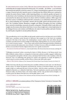 Corinthian Democracy: Democratic Discourse in 1 Corinthians: 220 (Princeton Theological Monograph)