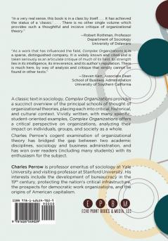 Complex Organizations: A Critical Essay
