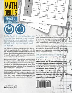 One-Sheet-A-Day Math Drills: Grade 2 Subtraction - 200 Worksheets (Book 4 of 24)