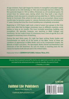 Sermon Outlines Volume Three M-S