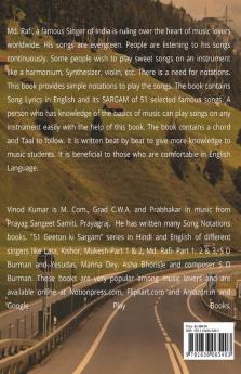 Md RAFI 51 SONGS' SARGAM Part-3: Songs' Lyrics in English and Notations in SRGM
