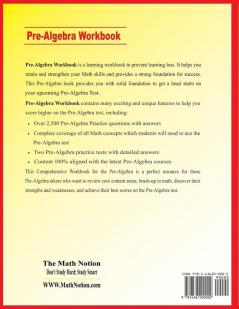 Pre-Algebra Workbook Essential Learning Math Skills Plus Two Pre-Algebra Practice Tests