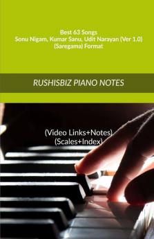 Best 63 Songs - Sonu Nigam - Kumar Sanu - Udit Narayan (Ver 1.0) - (Saregama) Format: RUSHISBIZ PIANO NOTES - (Video Links+Notes+Scales+Index) - MEDIUM SIZE (6X9 BOOK)