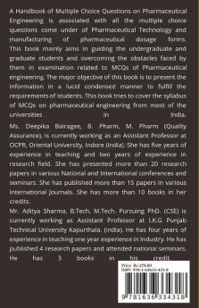 A Handbook Of Multiple Choice Questions On Pharmaceutical Engineering : B. Pharmacy Iii Sem According To Pci Syllabus