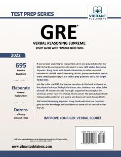 GRE Verbal Reasoning Supreme: Study Guide with Practice Questions (Test Prep Series)