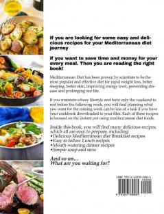 Mediterranean Diet Instant Pot Cookbook: Quick and Easy Mediterranean Diet Recipes for Beginners and Your Whole Family