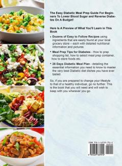 Easy Diabetic Meal Prep 2019-2020: Simple and Healthy Recipes - 3 Weeks Meal Plan - Lower Blood Sugar and Reverse Diabetes