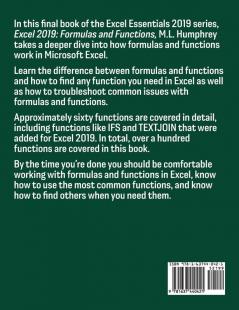 Excel 2019 Formulas & Functions: 3 (Excel Essentials 2019)