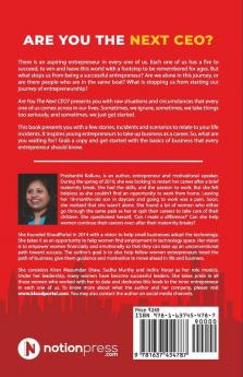 Are You The Next Ceo?: A Guide To Starting A Business And Becoming A Successful Entrepreneur
