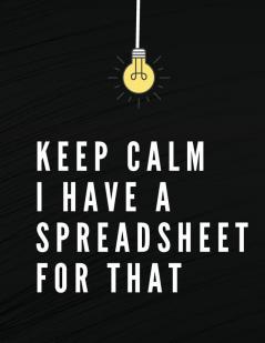 Keep Calm I Have A Spreadsheet For That: Elegant Black Cover Funny Office Notebook 85 x 11 Blank Lined Coworker Gag Gift Composition Book Journal