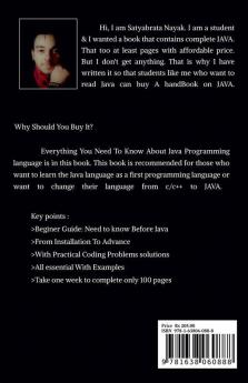Complete Java Handbook In 100 Pages A Small Book That Help A Lot.