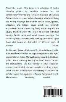 Socio-Cultural Issues In Mahesh Dattani'S Plays
