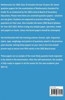 Mathematics Standard Cbse Class 10 Last 10 Years Boards Question Papers (Session 2021-22) : Maths Previous Year Papers Cbse Grade X Board Examination 2021-2022