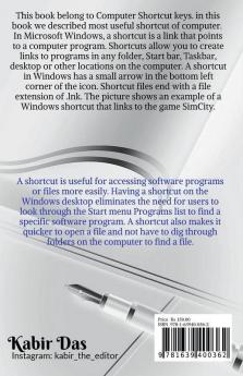 Shortcut Keys Of Computer Computer Short Keys