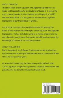 Linear Equation & Algebraic Expressions A Guide & Practice Book A Guide And Practice Book