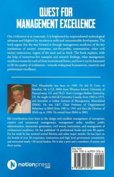 Quest For Management Excellence : Compassion Creativity And Competence For Social Transformation