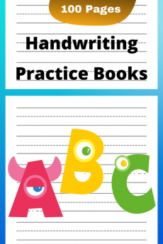 Handwriting Practice Books : Blank Writing Paper For Kids 100 Pages