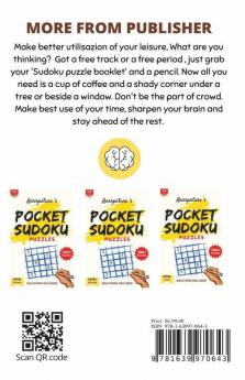 Pocket Sudoku [ Very Hard ] Puzzles: 100 Very Hard Level Sudoku Puzzles Extreme Hard Collection For Adults